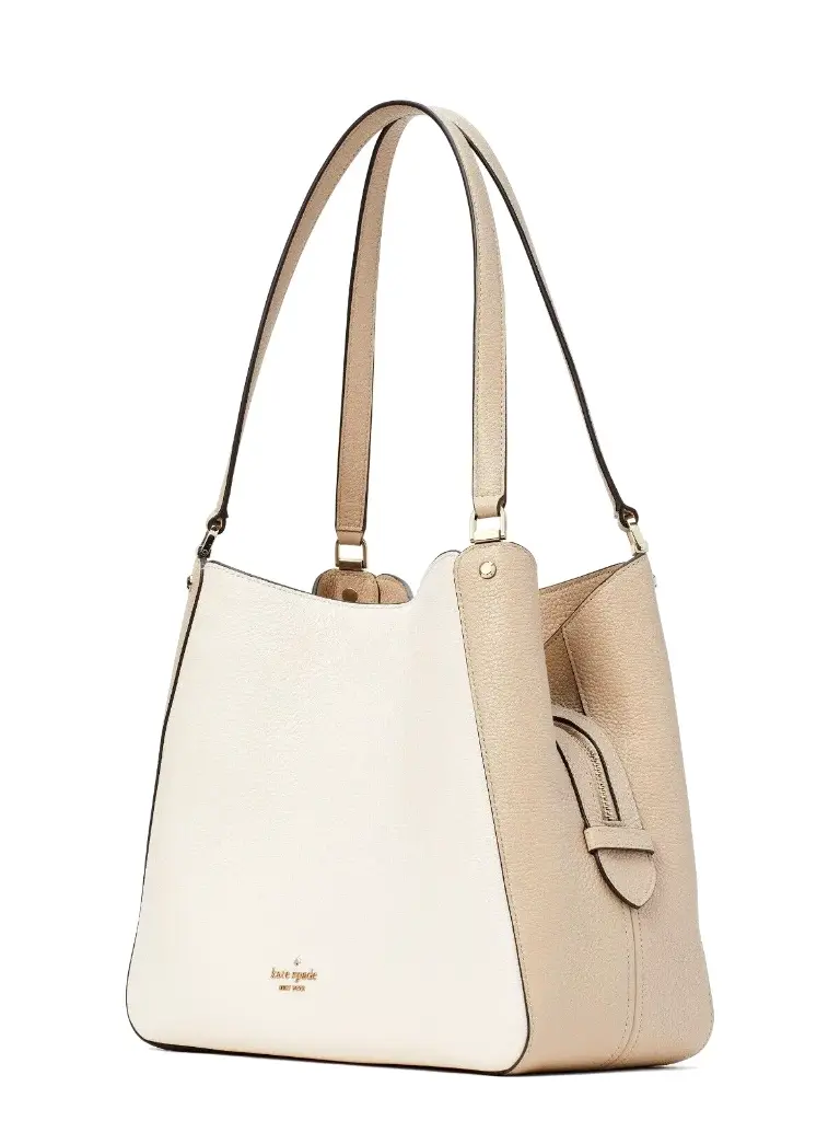 Kate Spade Leila Medium Triple Compartment Shoulder Bag Light Sand 