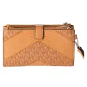 Michael Kors Jet Set Travel Large Double Zip Wallet/Wristlet Cider Yellow 