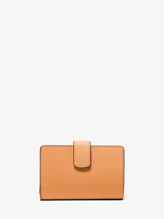  Michael Kors Small Crossgrain Leather Bi-Fold Compact Wallet