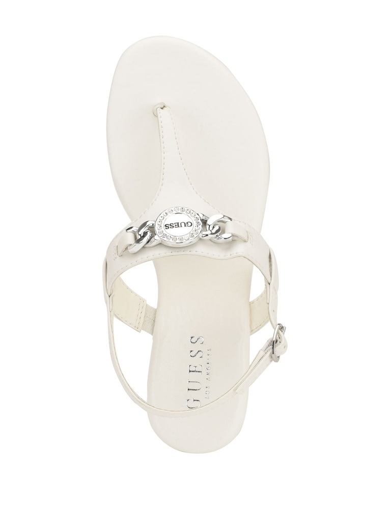 Guess Chain-Link T-Strap Sandals