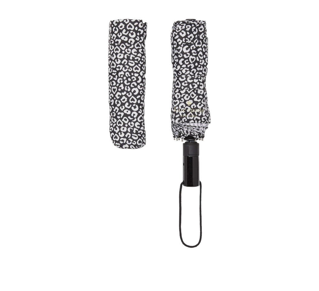 Kate Spade Leopard Heart Travel Umbrella