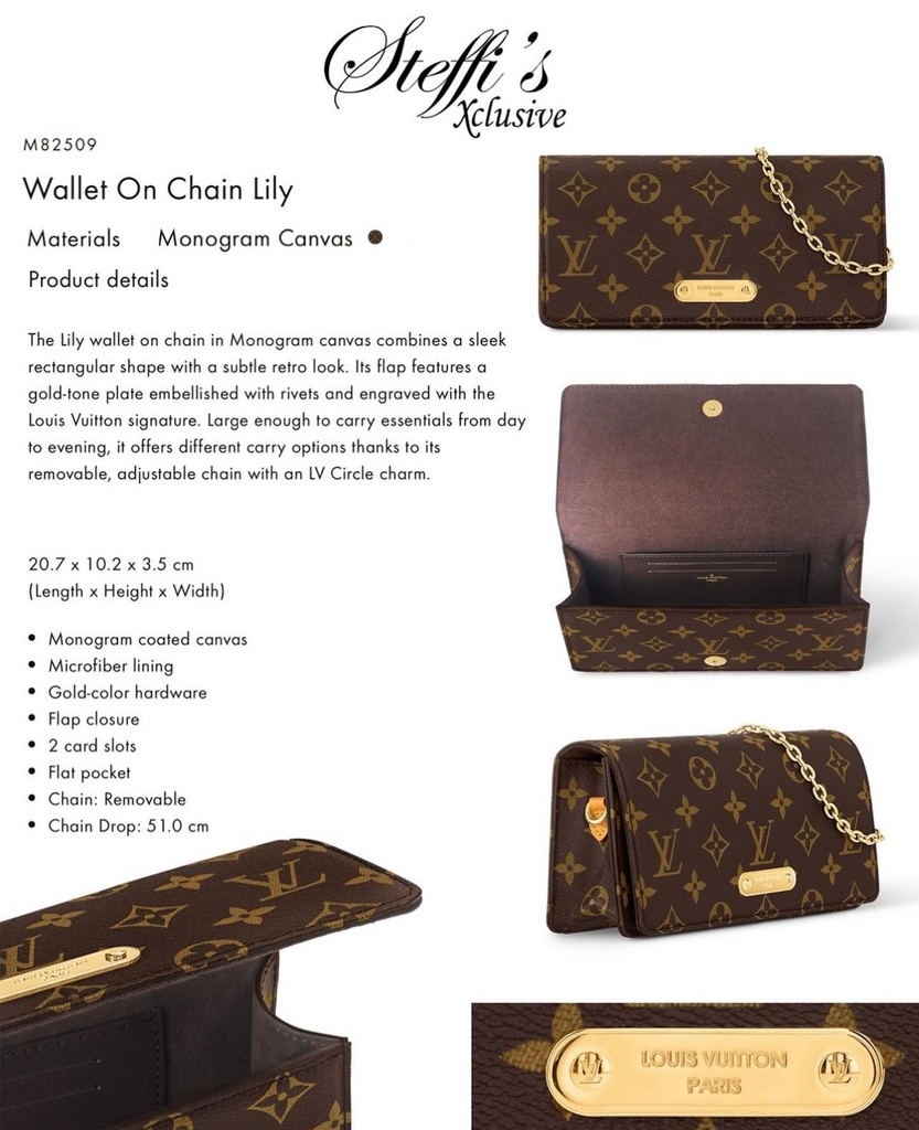 LV Wallet On Chain Lily M82509