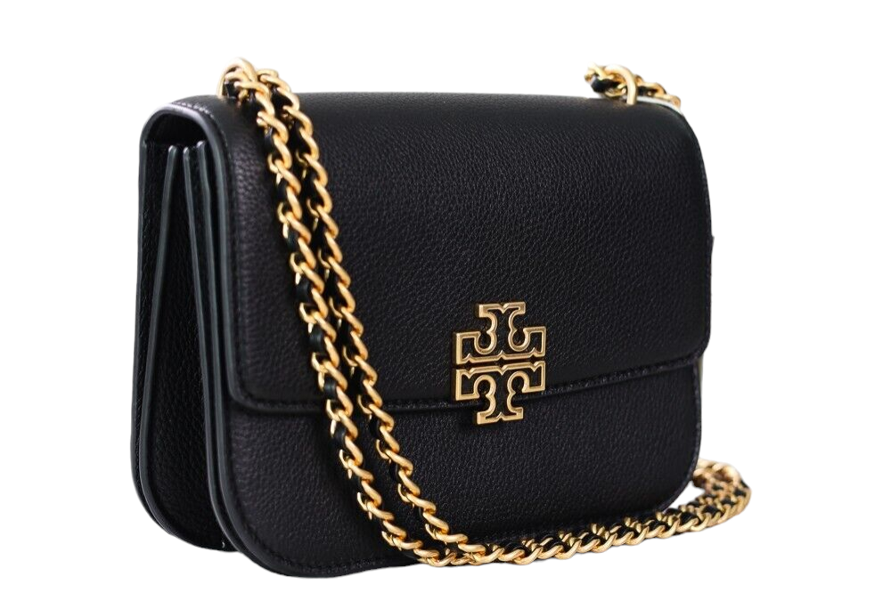Tory Burch Britten Small Adjustable Shoulder Bag (Black)