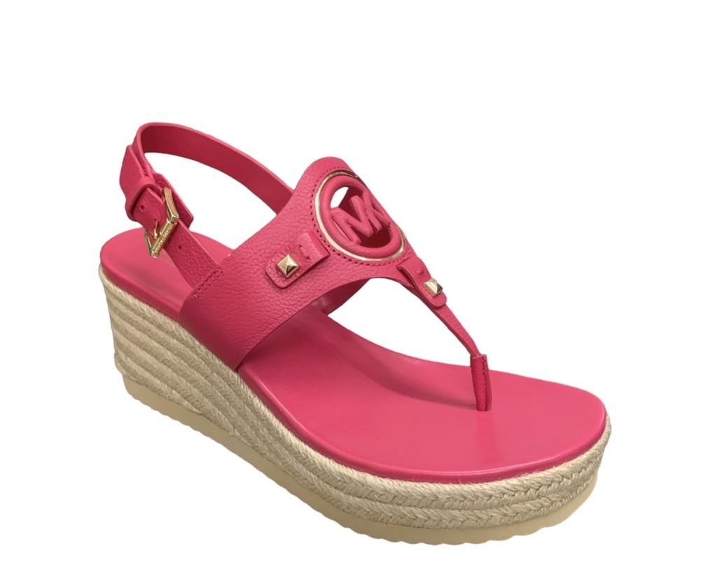 MK Aubrey Cutout Signature Logo Wedge (Electric Pink)