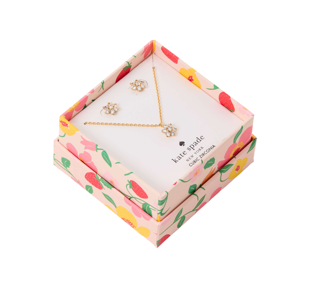 Kate Spade Miosotis Pendant And Studs Box Set