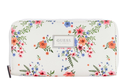 Guess Abree Logo Floral Saffiano Medium Zip-Around Wallet
