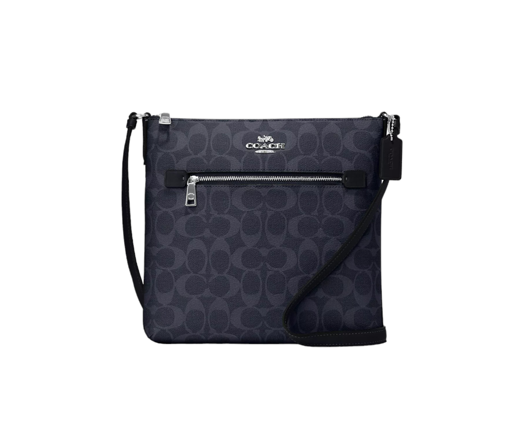 Rowan File Bag In Signature Canvas (Midnight Navy)