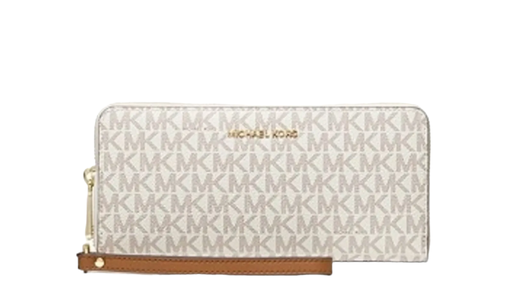MK Large Logo Continental Wallet/Wristlet Vanilla
