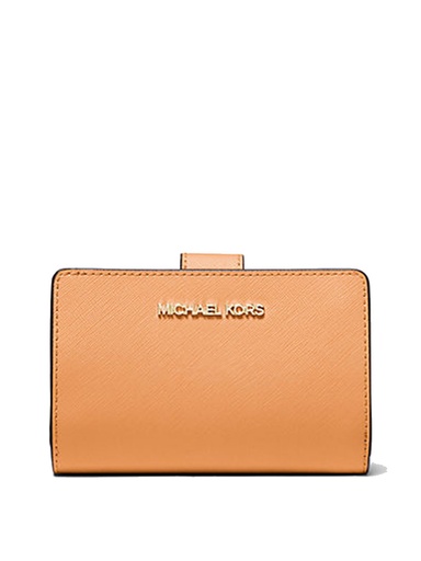  MK Small Crossgrain Leather Bi-Fold Compact Wallet