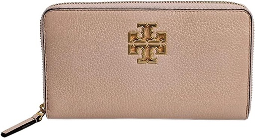 Tory Burch Britten Zip Continental Wallet (Shell Pink)